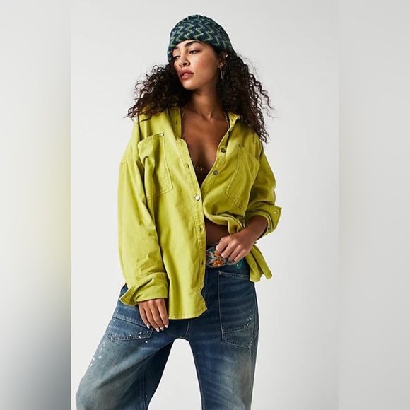 Free People Tops - 25. NWT Free People Baby Cord Buttondown